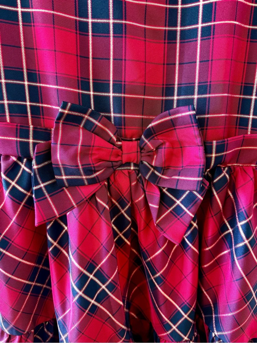 The Children's Place Red Plaid Holiday Dress Kids Size 12